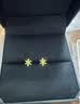 中国黄金（CHINA GOLD）黄金耳钉女士999足金雪花耳钉一对生日礼物送女朋友老婆 足金耳钉约1.8g【甄选礼盒】 实拍图