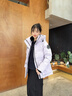 波司登（BOSIDENG）冬季羽绒羽绒服女士加厚90绒鹅绒连帽商场同款时尚百搭休闲外套 【店长推荐】冰穹提花紫9ER2 XS 155/80A 体重约100斤以内 实拍图