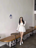 狄德拉真皮浅口小白鞋女夏薄款头层牛皮休闲平底一脚蹬板鞋透气百搭单鞋 白色 38 (240mm) 标准码 实拍图