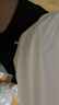 杰克·琼斯（JACK&JONES）26年男装四季打底T恤男士凉感透气多色情侣款短袖t恤水洗不易走形 白色A06 M 175 实拍图