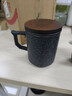 京东京造 故宴窑变 茶杯陶瓷杯茶水分离杯礼盒装【陶瓷茶漏】 磨石黑400ML 实拍图
