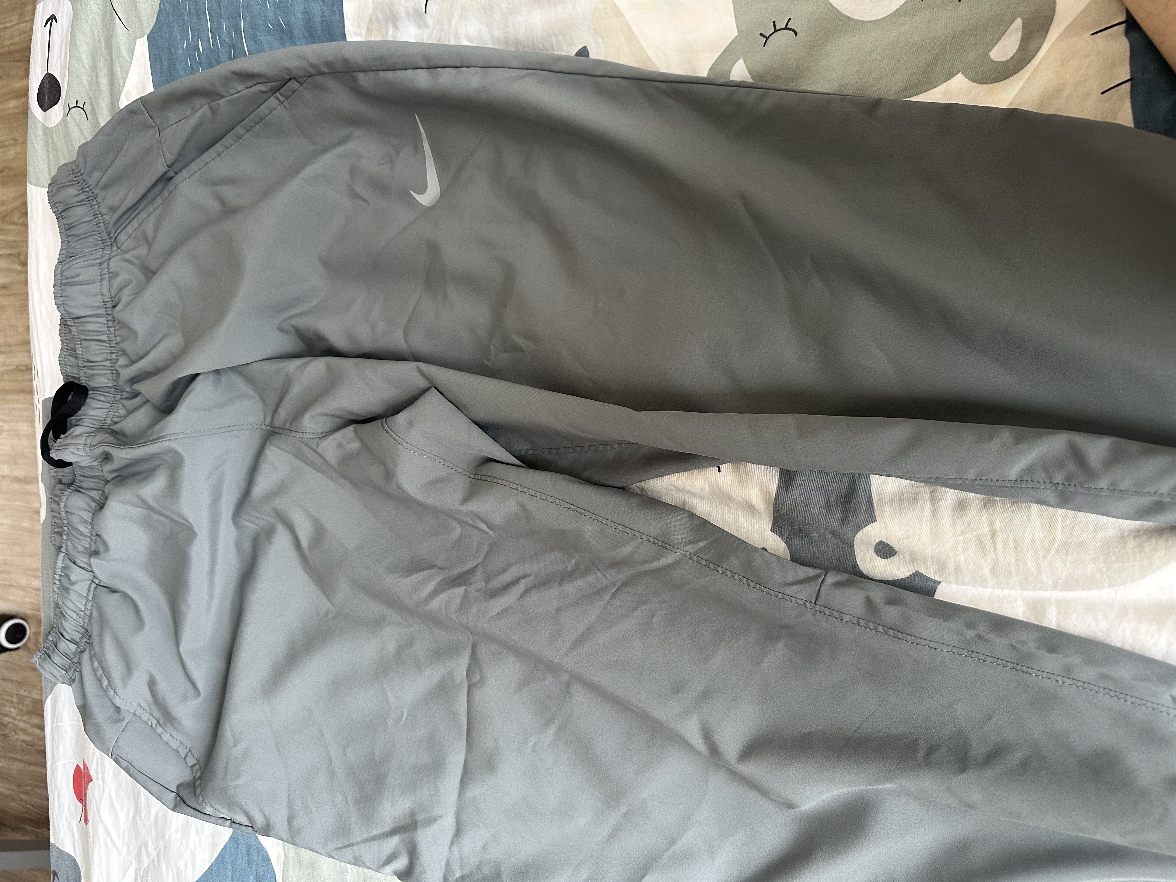 耐克NIKE男运动裤 夏季梭织锥形休闲裤 轻便FB7491-084灰色XL 实拍图