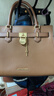 MICHAEL KORS迈克高仕MK Hamilton 中号女士锁头手提包斜挎包 牛皮棕 230 实拍图