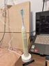 飞利浦（PHILIPS）声波电动牙刷钻石3系 5倍洁齿5种模式 洁净刷头*2 生日礼物送男士/女友 价保618 HX5161/04抹茶绿 实拍图