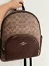 蔻驰（COACH）【品牌直供】女士COURT中号双肩包卡其老花配棕色CZ176礼物 实拍图