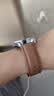 品胜适用华为手表表带Watch5/4/3/GT6/5/Pro/4/3/2真皮表带22mm时尚舒适商务皮革腕带46mm表盘浅棕色 实拍图