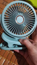 XAXR USB小风扇迷你电风扇可充电大风力散热小台扇办公室宿舍床头静音低噪多功能循环风电台式电扇 绿色充电款|4000毫安|五档风力|轻音长续航 实拍图