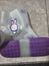 牧萌儿童雨鞋套男童女童耐磨防水防滑水鞋学生中高筒雨靴 紫兔子 XL 实拍图