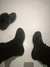 特步男鞋跑步鞋新款夏季厚底旅游透气轻便皮网面休闲运动鞋慢跑鞋子男 黑色 42 实拍图