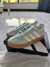 adidas「T头鞋」BARREDA板鞋德训鞋男女阿迪达斯轻运动 薄荷绿/汉玉白/树脂黄   40.5 实拍图