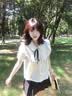 哈鲁迪法式娃娃领条纹衬衣女甜美学院风蝴蝶结泡泡袖设计感小众短袖上衣 条纹 M （85-105斤） 实拍图