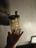 玻璃吸管水杯新款高颜值小熊吸管杯办公室家用钻石杯可爱创意杯子 钻石小熊【茶色】 330ml 实拍图