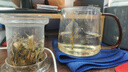 雅集耐热玻璃茶杯茶水分离泡茶杯办公室茶道喝茶杯子一叶菩提杯500ml 实拍图