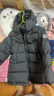 保姆鹅  【风墙】儿童羽绒服宝宝中长款护脸加厚外套保暖童装[NG2664] 炭黑 120 实拍图