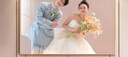 世纪开元 洗照片冲印加框摆台水晶版画高端定制摆件 创意摆台框 婚纱照放大全家福照片墙装饰画 30英寸拉菲金 实拍图