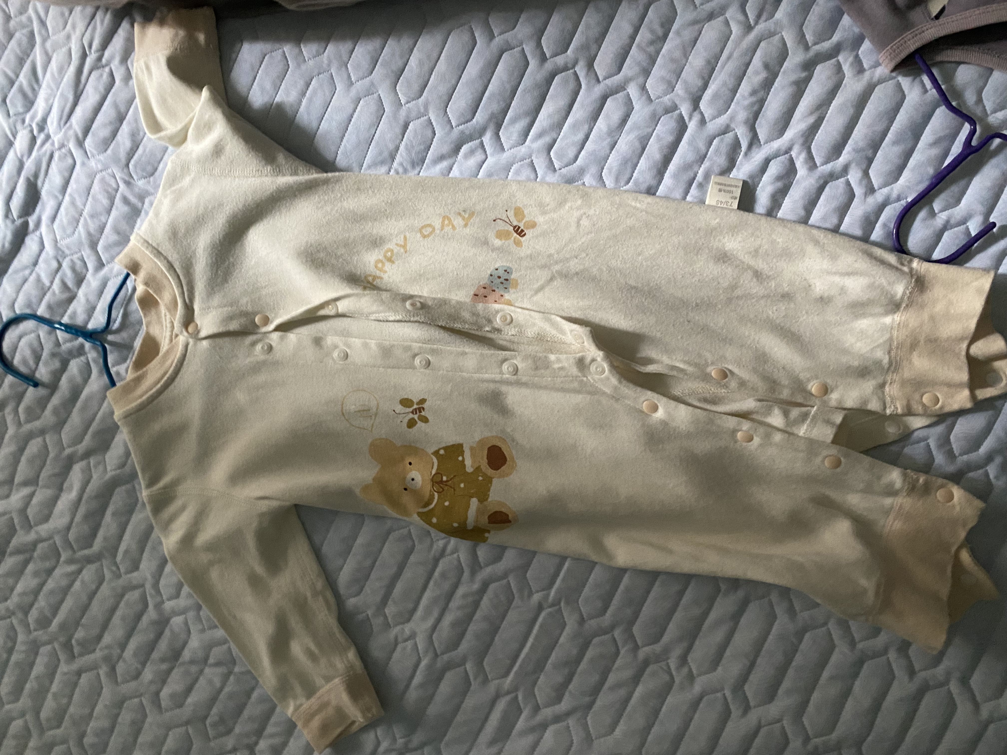婧麒（JOYNCLEON）秋冬婴儿连体衣新生男女宝宝夹棉衣服无骨哈衣爬服小月龄睡衣 粉色碎花【40g棉连体衣】 73cm  【6-9个月建议体重7.2-9kg】 实拍图