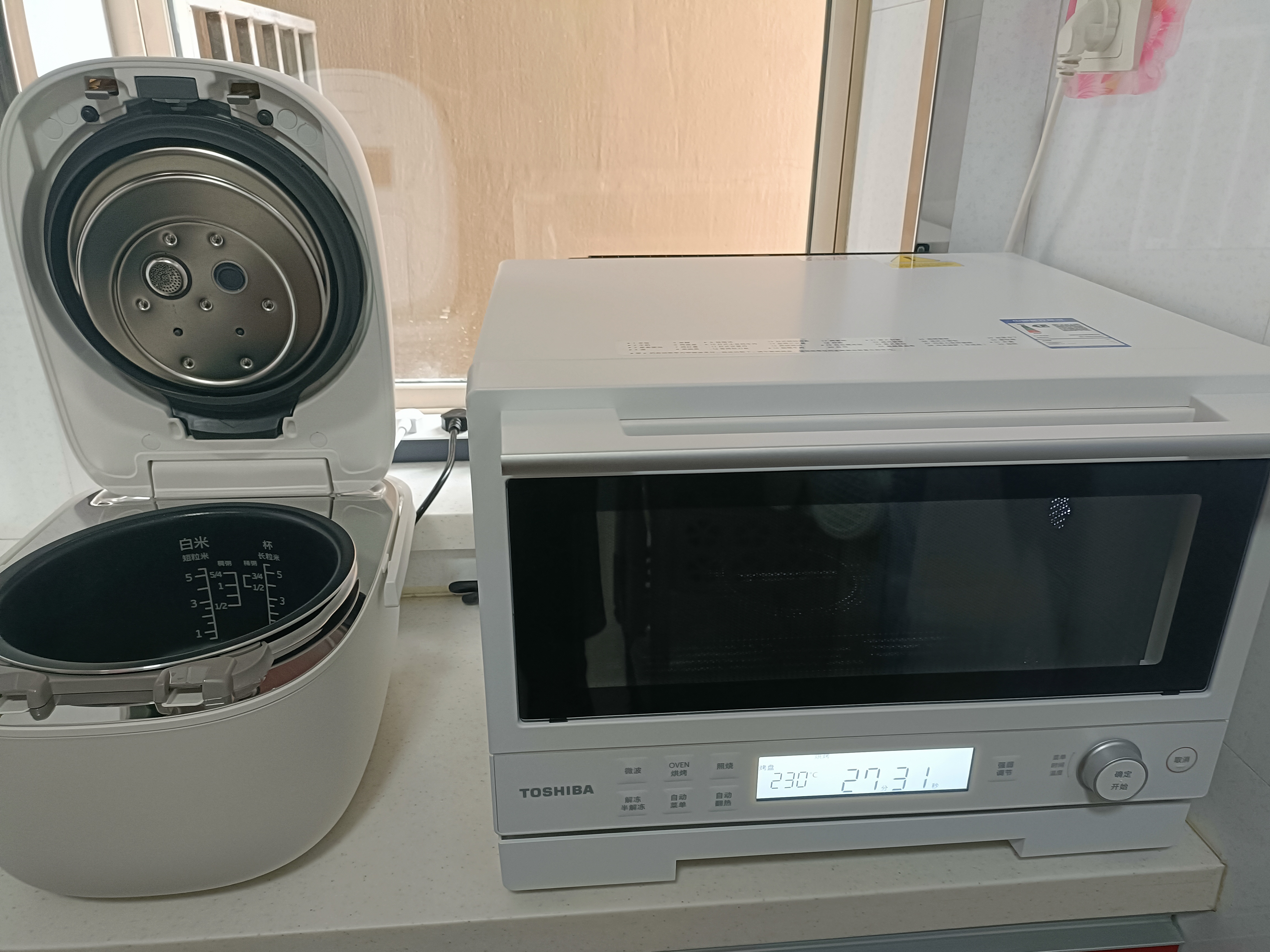 东芝（TOSHIBA）小白椰微波炉烤箱一体机mini小型家用微烤一体机厨房家用白色20L 实拍图