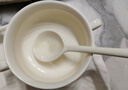 佩尔森陶瓷分格餐盘大人家用减脂月子餐分隔食堂孕妇儿童早餐分餐盘餐具 【奶油色】分餐盘+双耳碗+手柄勺 实拍图