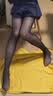 绫天生丝滑绫lingerie「瘾」3D性感丝袜超薄黑丝滑连裤袜 Black浅黑 1条 L  PLUS宽适版-开裆「175~190cm」 实拍图