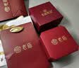 老庙黄金耳钉足金泡泡磨砂耳钉圆珠豆豆黄金耳饰生日节日礼物 耳钩 约1.4g 实拍图