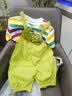 五小七童装男童夏季套装新款婴幼儿童背带裤夏装男宝宝衣服两件套 ZQ252206款 卡其色 80 尺码7-11月cm 实拍图