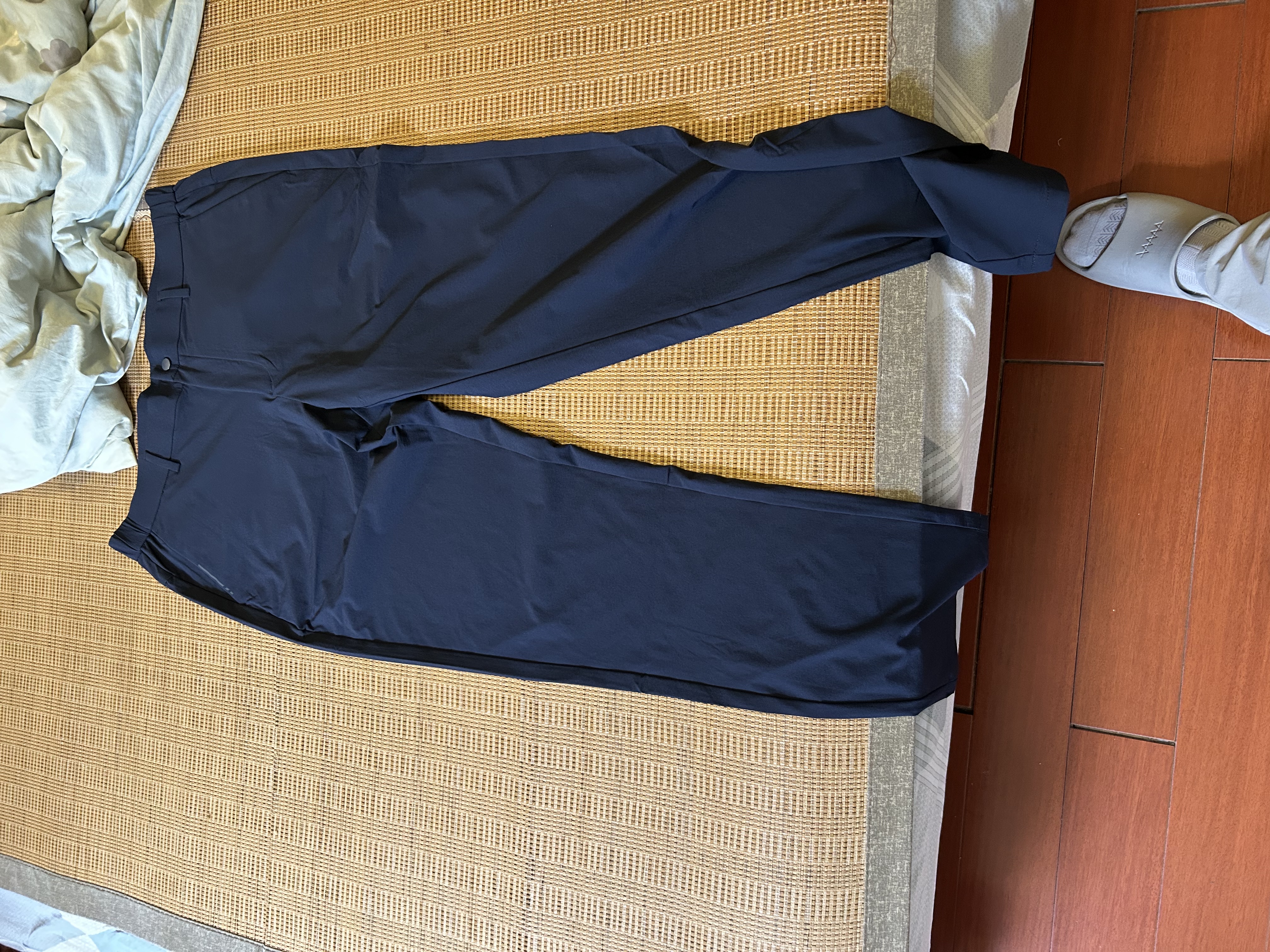 京东京造【四面高弹】男士休闲裤子夏季男高弹户外男裤休闲运动 藏青2XL 实拍图