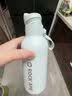 洛克猩球（Rock Ape）便携运动水壶保温杯可折叠硅胶水杯旅行户外食品级 吸管式保温杯(蓝色)480 ML 实拍图