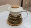 京东京造 茶杯 玻璃陶瓷茶具咖啡杯多用榉木半趣茶咖杯180ml 礼盒装  实拍图