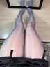 绫天生丝滑绫lingerie「映」8D油亮性感油光无痕高弹贴身大开档超薄黑丝袜女 Black黑色 1条 M -双层腰大开裆（蜜桃臀款） 实拍图