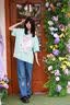 森女部落原创蛋糕印花圆领蕾丝花边拼接抗菌T恤夏短袖女上衣宽松 绿色（单件） 单件 S 单件 实拍图