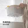 霜山洗菜盆沥水篮家用厨房多层洗水果可叠加菜篮子过滤网篮洗碗机可用 灰色洗菜篮【沥水篮+储水盆】 实拍图