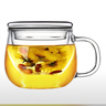 富光花茶杯透明茶杯内胆茶水分离杯办公室玻璃杯子水杯350ml 实拍图