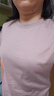 京东京造【50S水柔棉】短袖t恤女纯棉26夏季打底衫内搭上衣白小T 粉色L 实拍图