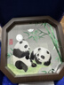 大熊猫锦绣织造府蜀绣双面熊猫刺绣摆件中国特色礼物送老外出国礼品成都伴手礼纪念 节节高熊猫手工双面蜀绣（jd发货） 实拍图