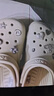 卡骆驰（CROCS）贝雅卡骆班洞洞鞋轻便耐磨一脚蹬休闲鞋女鞋时尚沙滩鞋|205089 白/深蓝-126 37 /38(230mm) 实拍图
