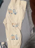 贝瑞加（Babyprints）婴儿裤子2条装男女宝宝纯棉长裤儿童护肚高腰裤家居裤 蓝黄90 实拍图