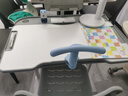 晶熠儿童学习桌椅套装课桌小学生写字桌子学校作业书桌椅家用可升降 知学款(灰):手摇桌手提椅-阅读架 实拍图