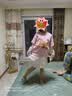 图图小象女童长袖T恤童装纯棉蕾丝拼接打底衫儿童假两件上衣 粉色  130 实拍图