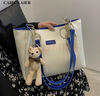 caibukaier牛皮包包女包2026新款通勤托特包单肩包实用生日礼物送女友老婆 【蓝色】高级感送女朋友高档 轻奢时尚百搭休闲通勤手提大包 实拍图