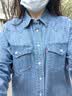 Levi's李维斯女士美式复古简约通勤经典翻领宽松蓝色牛仔衬衫 浅蓝色第二批 M 实拍图