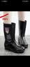 回力女士时尚成人雨鞋雨靴防水鞋胶鞋套鞋水靴HXL63-B 黑色中筒 37  实拍图