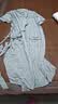 轩靓（XULEN）睡袍男夏季薄款莫代尔凉感短袖中长款浴袍晨袍 72129云雾灰 XL 实拍图
