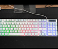 银雕(YINDIAO) K500键盘彩包升级版 机械手感 游戏背光电竞办公 USB外接 全尺寸 白蓝双拼混光有线键盘 实拍图