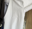 罗蒙（ROMON）纯色商务职业正装男士白衬衫工装男装短袖衬衣男CS72白色3XL 实拍图