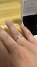 唯一（Winy）施华洛世奇锆999足银情侣对戒男女款一对戒指送女友求婚表白礼物 实拍图