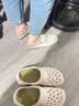 康奈（kangnai）洞洞鞋男2026年夏季新款凉鞋女休闲沙滩鞋外穿包头凉拖鞋18363001 米白色 37-38 (240mm) 实拍图