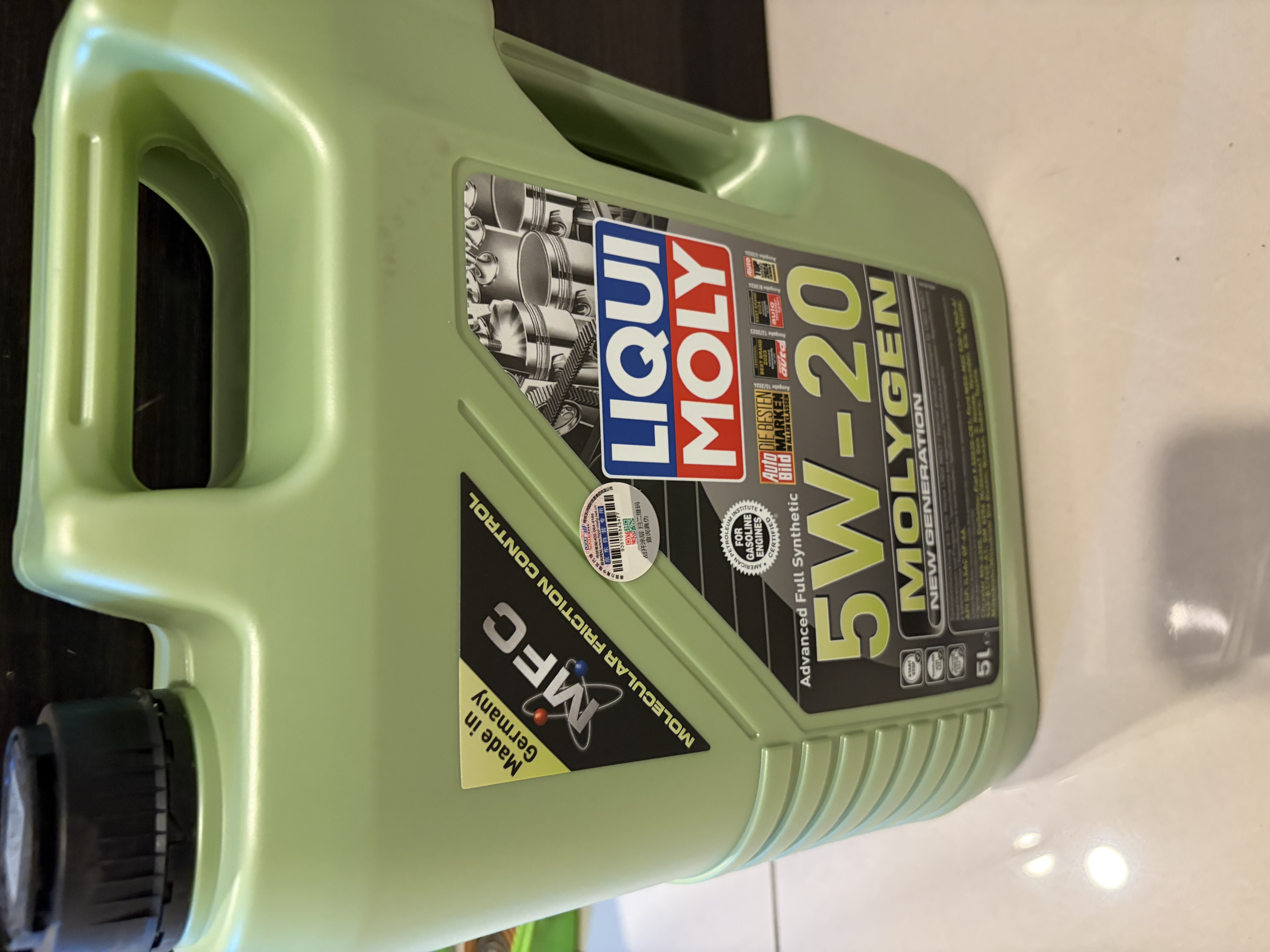 力魔（LIQUI MOLY）德国原装进口 魔法基因机油 5W-20 SP GF-6A 5L 汽车用品 实拍图