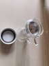 富光双层玻璃杯商务泡茶杯子大容量耐热办公水杯过滤带把银色320ml 实拍图