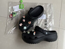 卡骆驰（CROCS）白鹿同款云朵洞洞鞋|206750 黑色-001 37/38(240mm) 实拍图