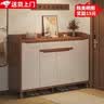 立太鞋柜门口入户收纳柜大容量一体靠墙玄关柜多层家用收纳架小型鞋架 【加宽纵深34-可放超大码鞋】120*34*102CM檀木色 实拍图